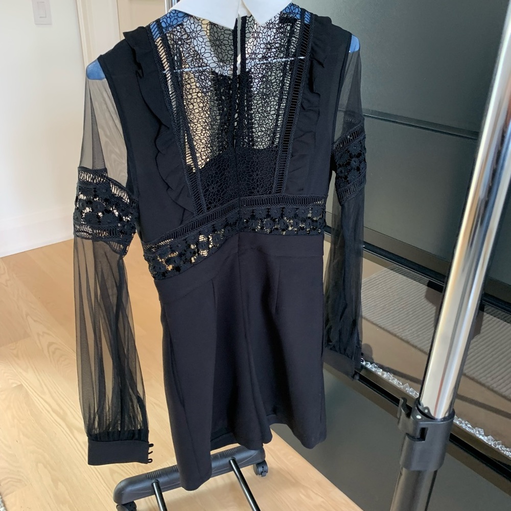Gorgeous Self Portrait black romper size 4US - Picture 2 of 3